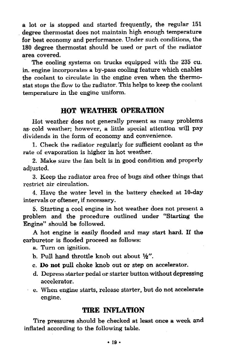 1953 Chevrolet Trucks Operators Manual Page 65